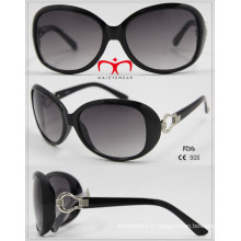 Lunettes de soleil à la mode UV400 de protection pour dames avec décoration en métal (WSP601540)